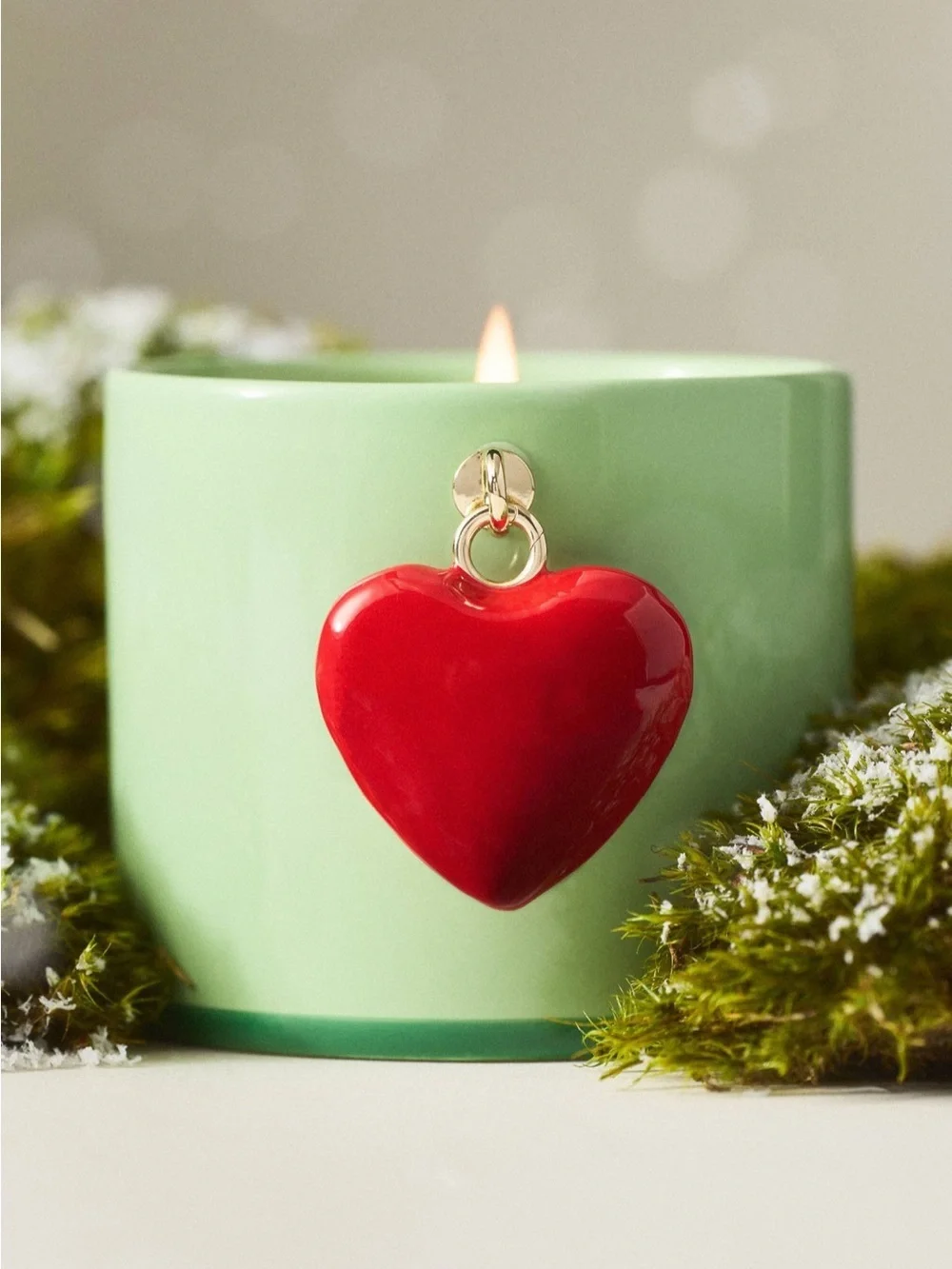 NWT Anthropologie Mistletoe & Moss Ceramic Candle